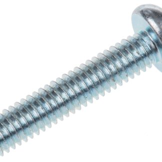 Vite di sicurezza Conica in Acciaio Zincato lucido RS PRO, filettatura M4 x 20mm, guida Pin Hex Recess