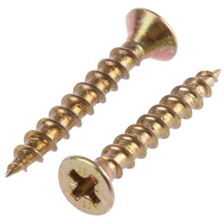Vite per legno in Acciaio passivato giallo, zincato ULTI-MATE ULT/055 30mm, filettatura 4mm, guida Pozisquare
