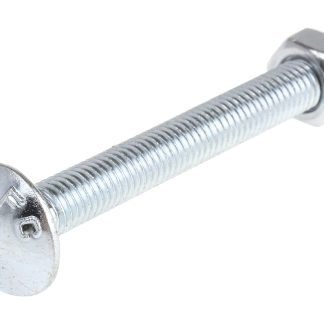 Bullone a testa piana in Acciaio zincato lucido RS PRO, filettatura M8, lunghezza 75mm
