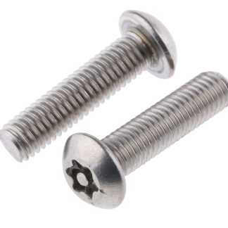 Vite di sicurezza in Acciaio inox Liscio RS PRO, filettatura M5 x 20mm, guida Pin Hex Recess