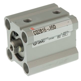 Cilindro pneumatico compatto SMC CQ2, Doppio effetto, foro da 16mm, corsa 15mm, 1 MPa max