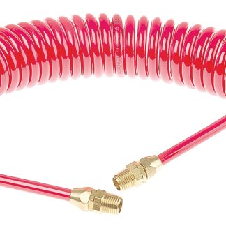Tubo spiralato RS PRO in Poliuretano, L. 4m max, Øint 5mm, Øest 8mm, R 1/4, col. Rosso