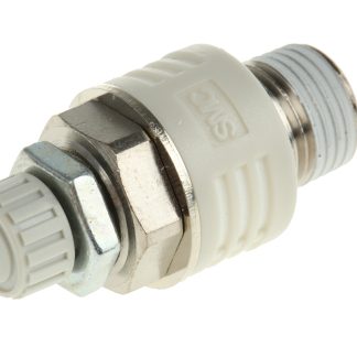 Silenziatore pneumatico SMC, serie ASN2, ingresso R 1/8 Maschio, 1.5MPa max, in Ottone