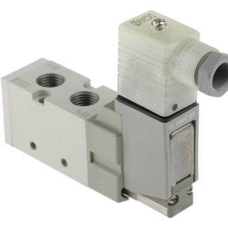 Valvola di controllo proporzionale SMC, G 1/4, funzione 5/2, azionamento Pilota/Pilota, 24V cc