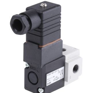 Elettrovalvole per pneumatica SMC, G 1/8, funzione 3/2, azionamento Solenoide/Solenoide, 24V cc