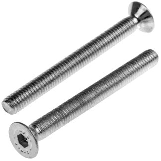 Vite a brugola con testa svasata esagonale RS PRO, M6, L. 60mm, in Acciaio