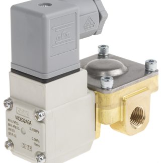 Elettrovalvole per pneumatica SMC, G 1/4, funzione 2/2, azionamento Solenoide/Pilota/Molla, 24V cc