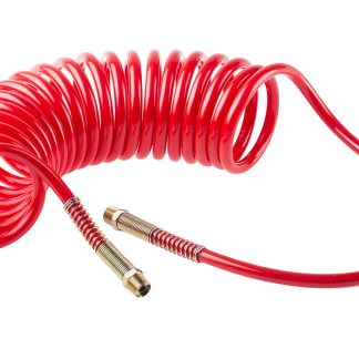 Tubo spiralato RS PRO in Poliuretano, L. 4m max, Øint 8mm, Øest 12mm, BSPT 3/8 poll., col. Rosso