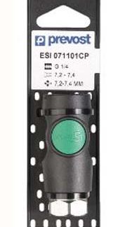 Attacco rapido di sicurezza PREVOST serie prevoS1 ESI 07, Filettato G 1/2 Femmina, in Corpo in materiale composito,