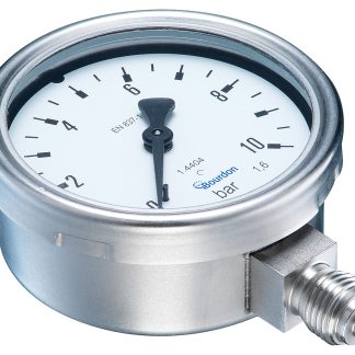 Manometro idraulico Bourdon, -1bar, G 1/4, Ø est. 63mm, Cert. ISO