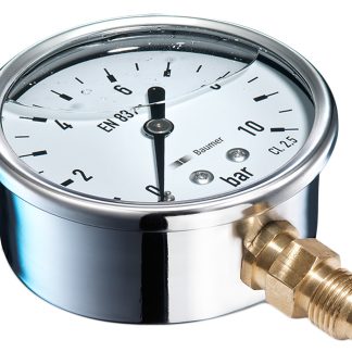 Manometro Bourdon, 0bar → 100bar max, G 1/4, Ø est. 63mm