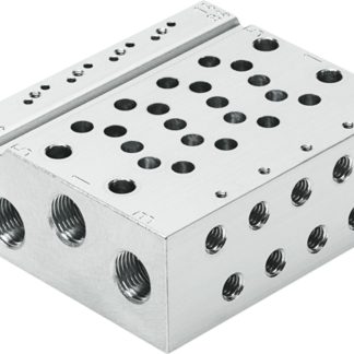 Base manifold Festo VABM-L1-10HW-G18-10, 10 stazioni, filettatura G 1/8, Lega di alluminio