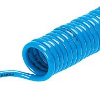 Tubo spiralato Festo in Poliuretano, L. 1m max, Øint 2.6mm, Øest 4mm, col. Blu