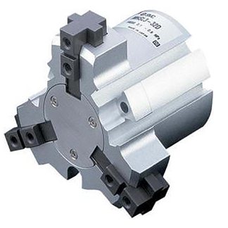 Pinza pneumatica, SMC MHSL3-50D, serie MHSL3, 3 dita, Doppio effetto, 0,6 MPa max, attacco M5, presa parallela