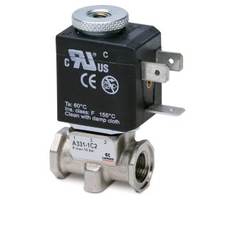 Elettrovalvole per pneumatica Camozzi, G 1/8, funzione 3/2, azionamento Solenoide/Molla