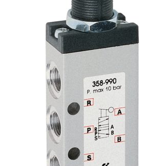 Valvola pneumatica a controllo manuale Camozzi, 5/2, con Interruttore, G 1/8