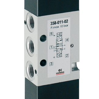 Elettrovalvole per pneumatica Camozzi, G 1/8, funzione 5/2, azionamento Solenoide/Pilota