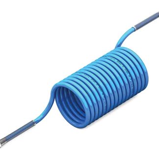 Tubo spiralato RS PRO in PA, L. 5m max, Øint 8mm, Øest 10mm, BSP maschio 1/4, col. Rosso