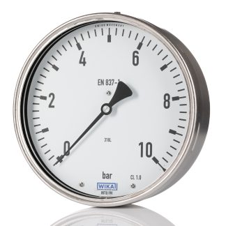 Manometro WIKA, 0bar → 40bar max, G 1/4, Ø est. 63mm