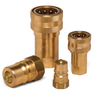 Giunto idraulico ad attacco rapido RS PRO, 160 bar max, filettatura BSP 1/2 Maschio, in Ottone, compatibile con ISO