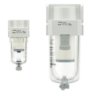 Filtro separatore SMC AFM20-F02-A, attacco G 1/4, flusso tipico 200 l/min, filtrazione 0.3μm