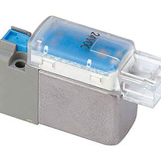 Elettrovalvole per pneumatica SMC, funzione 3, azionamento Solenoide/Molla, 24V cc