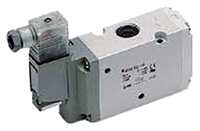 Elettrovalvole per pneumatica SMC, G 1/4, funzione 3/2, azionamento Solenoide/Pilota, 24V cc