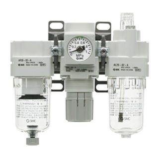 Gruppo FRL SMC AC20-F02-B, attacco G 1/4, filtrazione 5μm