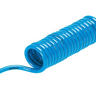 Tubo spiralato Festo in Poliuretano, L. 2m max, Øint 4mm, Øest 6mm, col. Blu