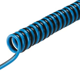 Tubo spiralato Festo in Poliuretano, L. 2m max, Øint 4mm, Øest 6mm, col. Nero, Blu