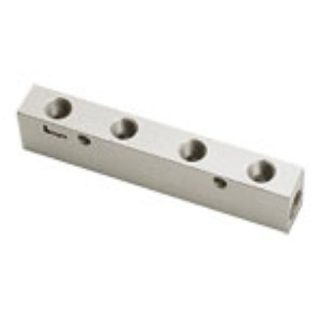 Manifold Legris, serie 3311, 1 ingresso G 1/4 Femmina, 5 uscite G 1/8 Femmina, in Alluminio anodizzato 20bar
