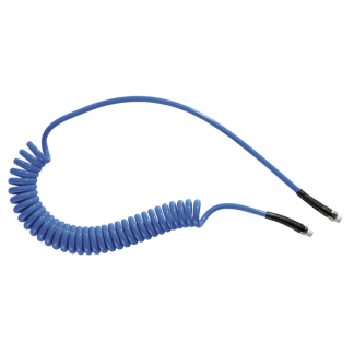 Tubo spiralato PREVOST in Poliuretano, L. 6m max, Øint 5mm, Øest 8mm, R 1/4, col. Blu