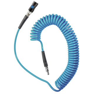 Tubo spiralato PREVOST in Poliuretano, L. 8m max, Øint 6.5mm, Øest 10mm, col. Blu
