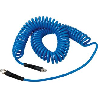 Tubo a spirale con connettore SAM in Poliuretano, L. 8m max, Øest 6.5mm, col. Blu