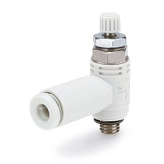 Controller velocità di scarico SMC serie ASV310F, ingresso R 1/8, uscita tubo 6mm