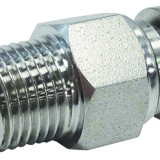 Raccordo pneumatico filettato RS PRO serie SSPC, Filettato NPT 1/4 Maschio, in Acciaio inossidabile 316