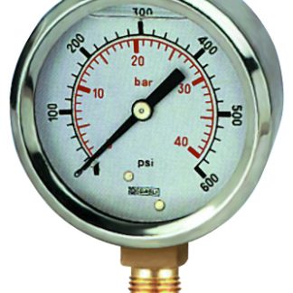 Manometro RS PRO, 0psi → 1000psi max, BSP 1/4, Ø est. 63mm