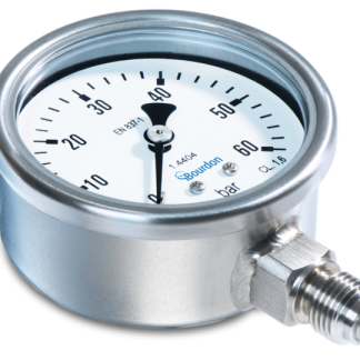 Manometro Bourdon, -1bar → 3bar max, G 1/4, Ø est. 63mm