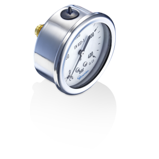 Manometro Bourdon, 0bar → 400bar max, G 1/4, Ø est. 63mm