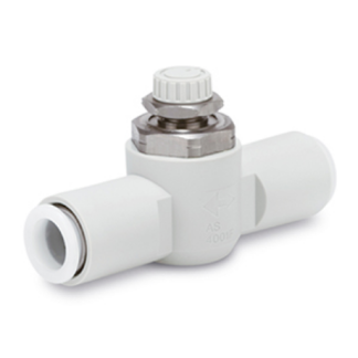 Regolatore di velocità SMC serie AS, ingresso tubo 6mm, uscita tubo 6mm