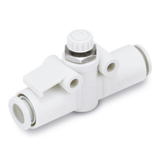 Regolatore di velocità SMC serie AS, ingresso tubo 3.2mm, uscita tubo 3.2mm