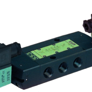 Valvola pilota con solenoide EMERSON – ASCO, G 1/4, funzione 5/3 NC, azionamento Elettro-pneumatico