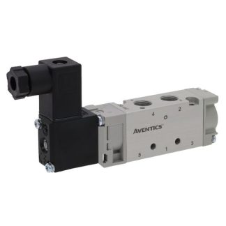 Valvola a levetta EMERSON – AVENTICS, G 1/8, funzione 5/2, azionamento Molla/Solenoide