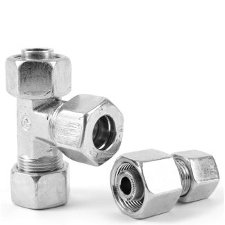 Gomito 90° da tubo a girevole Parker, connettore A: Maschio cono 24° DIN, B: Maschio cono 24° DIN, in Acciaio