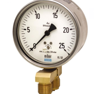 Manometro differenziale WIKA, 0kPa → 2.5kPa max, G 1/2, Ø est. 100mm