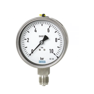 Manometro WIKA, 0kPa → 100kPa max, DN 50, Ø est. 100mm