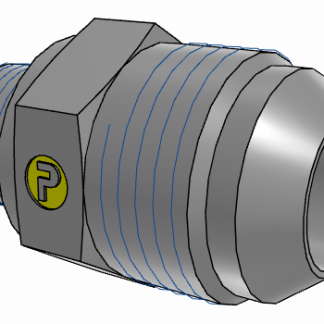 Perno maschio idraulico Parker, connettore A: M18 maschio, B: UNF 1 1/16-12 maschio