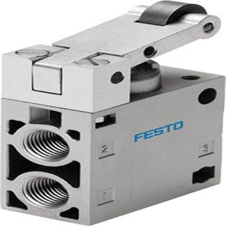 Valvola meccanica Festo, 3/2 Way Valve, Closed, con Leva a rotella, G 1/4