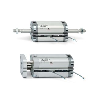 Cilindro pneumatico a stelo Camozzi 31 31F2A020A010, Doppio effetto, foro da 20mm, corsa 10mm