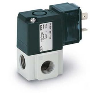 Elettrovalvola a Solenoide SMC, G 1/8, funzione 2 Position Single, azionamento Aria, 24V cc